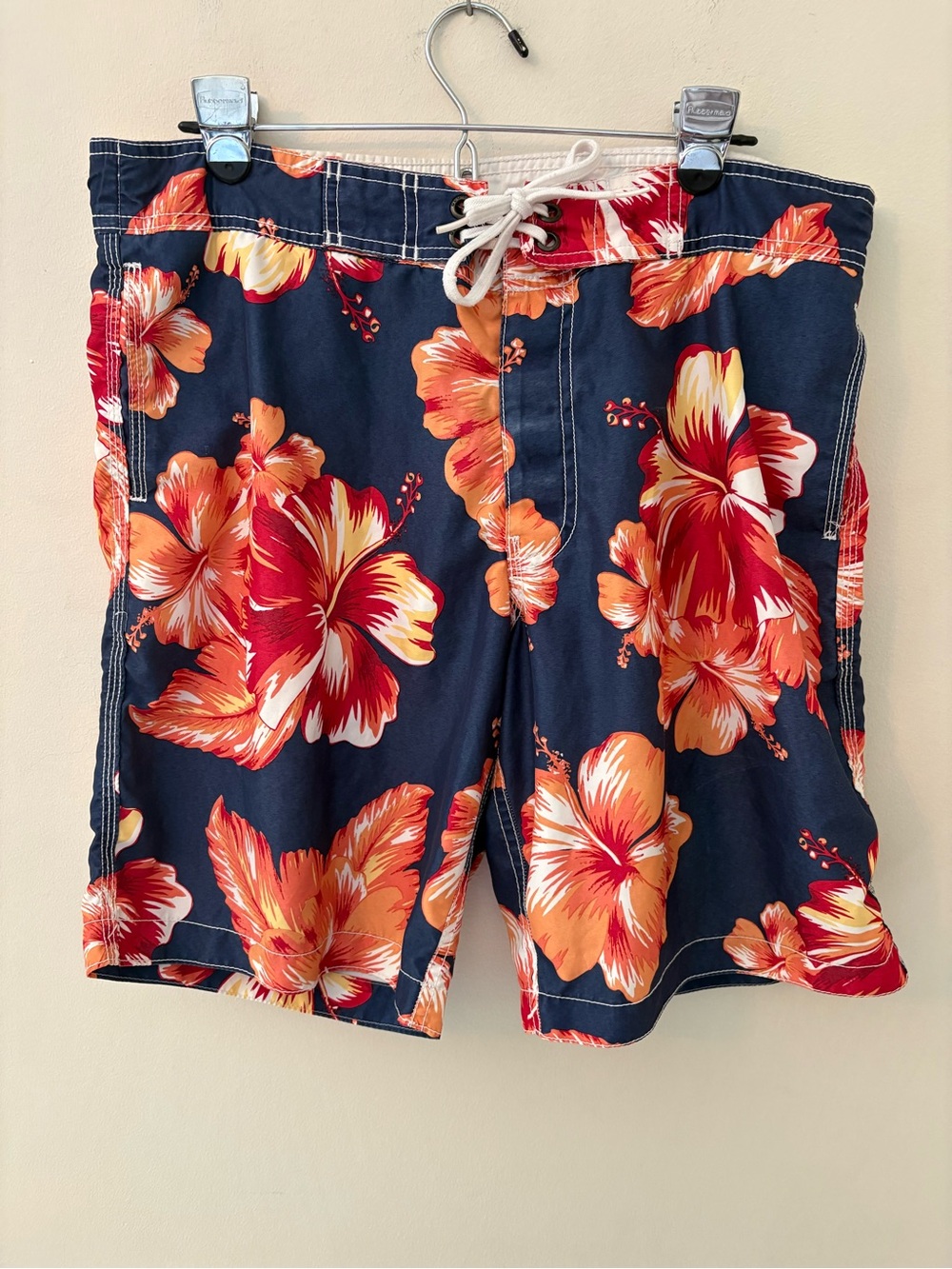 Old Navy Men's Floral Swim Trunks -Laceup Front @ Waist-Size M